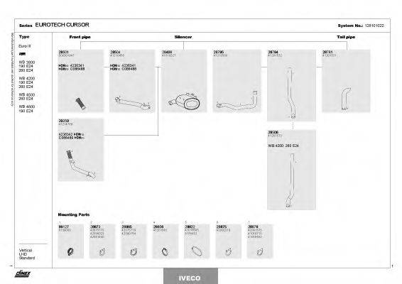 DINEX 128101022 Система выпуска ОГ