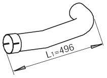 DINEX 48202 Труба выхлопного газа