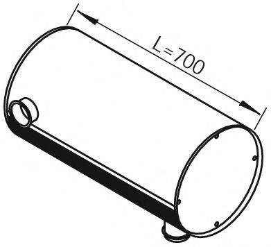 DINEX 80345 Средний глушитель выхлопных газов