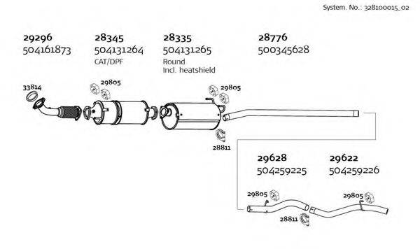 DINEX 32810001502 Система выпуска ОГ