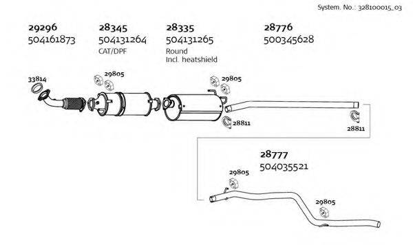 DINEX 32810001503 Система выпуска ОГ