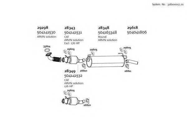 DINEX 32810001701 Система выпуска ОГ