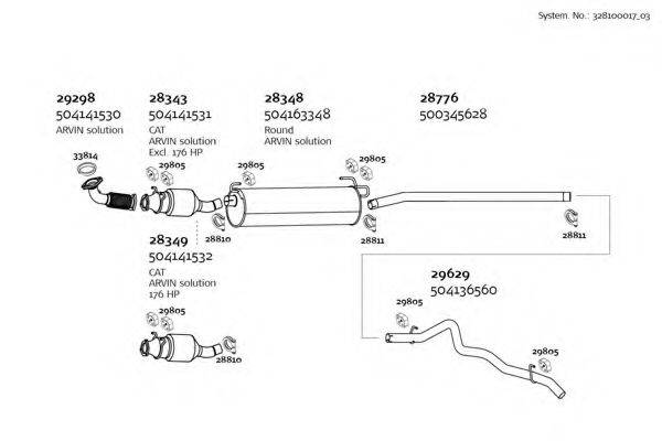 DINEX 32810001703 Система выпуска ОГ