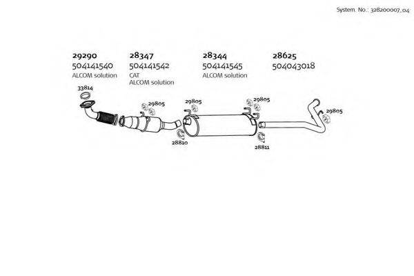 DINEX 32820000704 Система выпуска ОГ