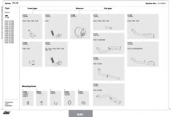DINEX 121100041 Система выпуска ОГ