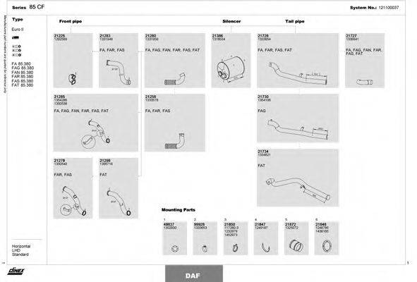 DINEX 121100037 Система выпуска ОГ