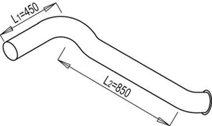 DINEX 68689 Труба выхлопного газа