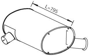 DINEX 28387 Средний / конечный глушитель ОГ
