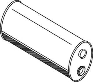 DINEX 21363 Средний / конечный глушитель ОГ