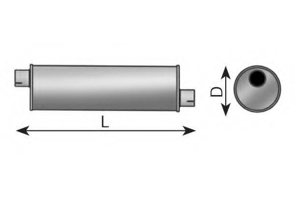 DINEX 21327 Средний / конечный глушитель ОГ