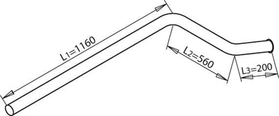 DINEX 50738 Труба выхлопного газа