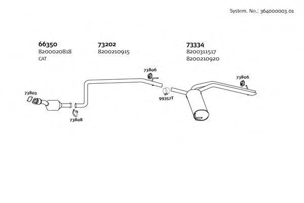 DINEX 36400000301 Система выпуска ОГ