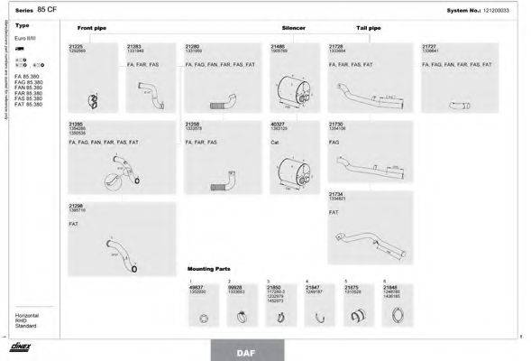 DINEX 121200033 Система выпуска ОГ