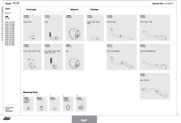 DINEX 121200031 Система выпуска ОГ
