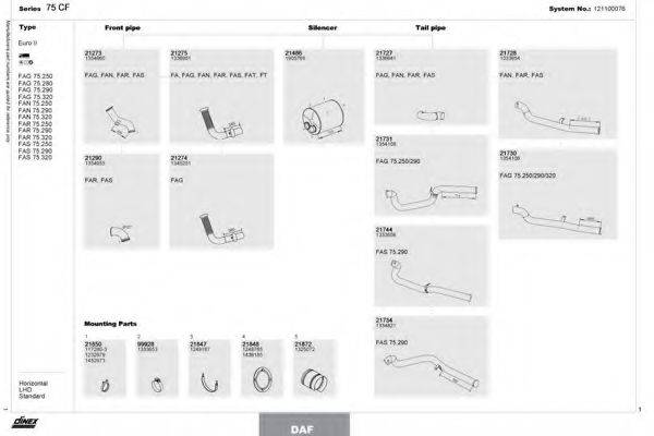 DINEX 121100076 Система выпуска ОГ