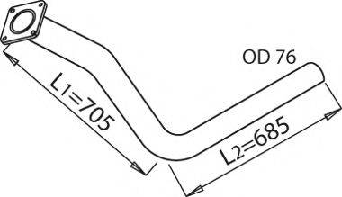 DINEX 21101 Труба выхлопного газа