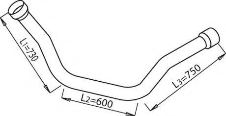 DINEX 68201 Труба выхлопного газа