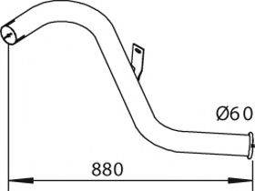 DINEX 28631 Труба выхлопного газа