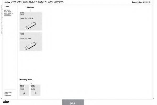 DINEX 121100005 Система выпуска ОГ