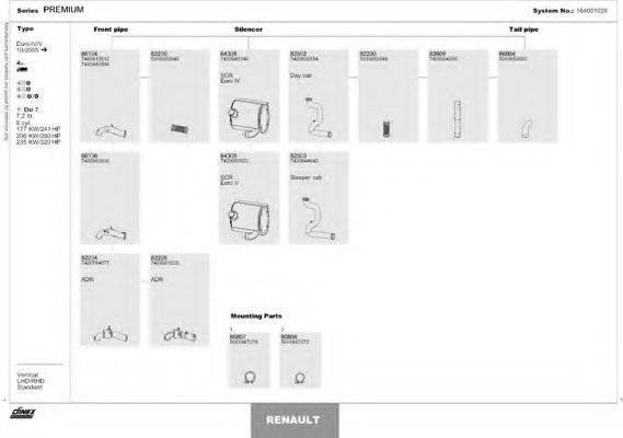 DINEX 164001029 Система выпуска ОГ