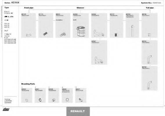 DINEX 164001032 Система выпуска ОГ