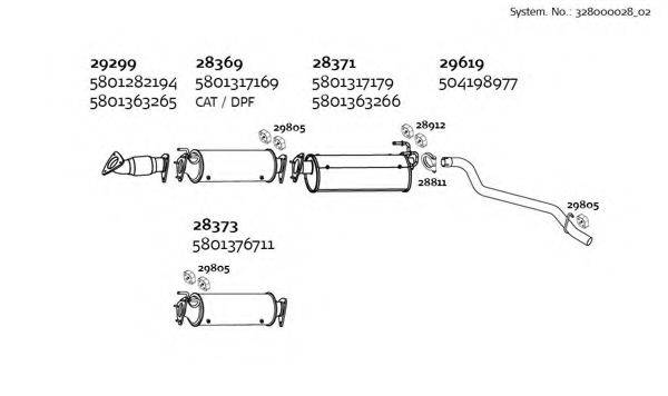 DINEX 32800002802 Система выпуска ОГ