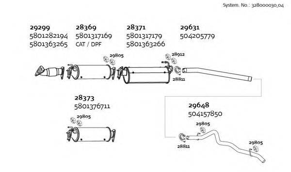 DINEX 32800003004 Система выпуска ОГ