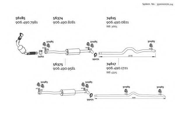 DINEX 35000007004 Система выпуска ОГ