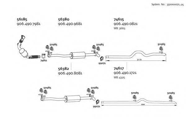 DINEX 35000007105 Система выпуска ОГ