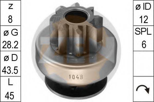 ERA 225495 Привод с механизмом свободного хода, стартер