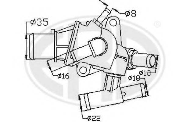 ERA 350106 Термостат, охлаждающая жидкость