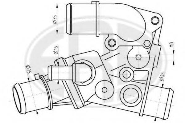 ERA 350162 Термостат, охлаждающая жидкость