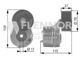 FLENNOR FS23960 Натяжной ролик, поликлиновой  ремень