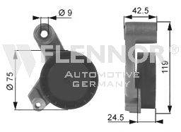 FLENNOR FS99181 Натяжной ролик, поликлиновой  ремень