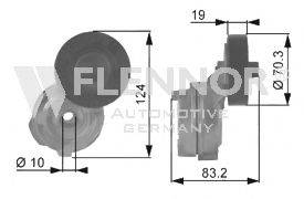 FLENNOR FS99285 Натяжной ролик, поликлиновой  ремень