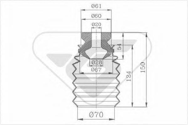 HUTCHINSON KP008 Пылезащитный комплект, амортизатор