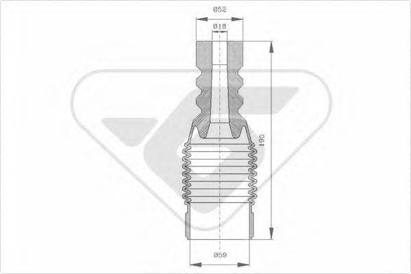 HUTCHINSON KP018 Пылезащитный комплект, амортизатор