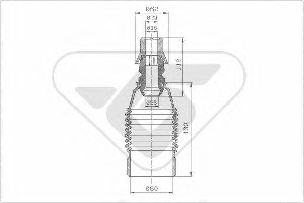 HUTCHINSON KP021 Пылезащитный комплект, амортизатор