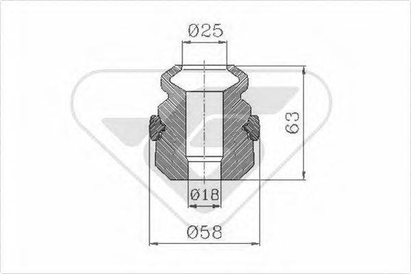 HUTCHINSON KP025 Пылезащитный комплект, амортизатор