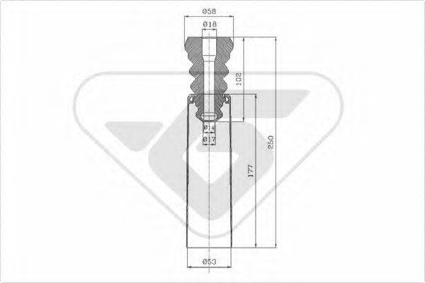 HUTCHINSON KP043 Пылезащитный комплект, амортизатор