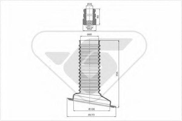 HUTCHINSON KP047 Пылезащитный комплект, амортизатор