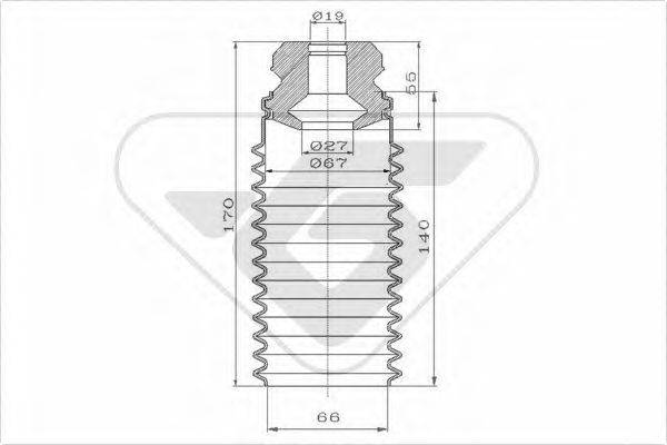 HUTCHINSON KP052 Пылезащитный комплект, амортизатор