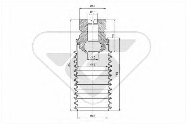 HUTCHINSON KP056 Пылезащитный комплект, амортизатор