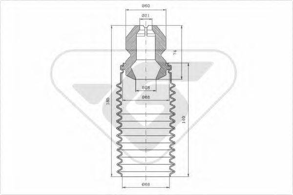 HUTCHINSON KP058 Пылезащитный комплект, амортизатор