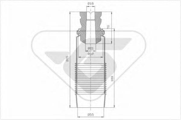 HUTCHINSON KP065 Пылезащитный комплект, амортизатор