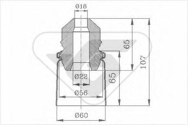 HUTCHINSON KP074 Пылезащитный комплект, амортизатор