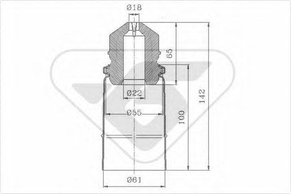 HUTCHINSON KP076 Пылезащитный комплект, амортизатор