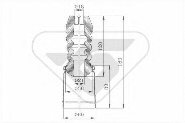 HUTCHINSON KP082 Пылезащитный комплект, амортизатор