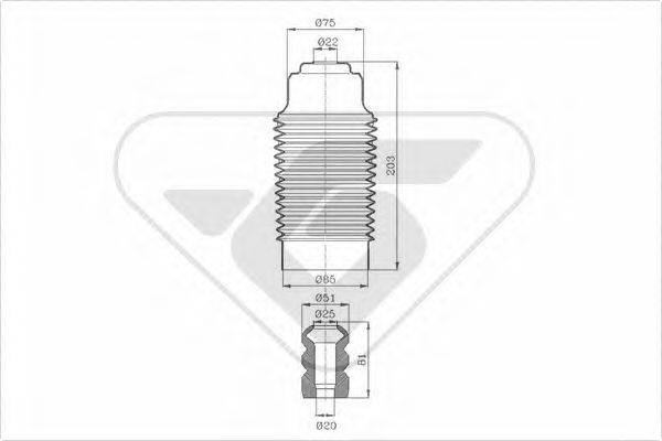 HUTCHINSON KP083 Пылезащитный комплект, амортизатор