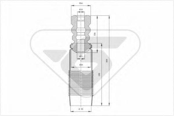 HUTCHINSON KP088 Пылезащитный комплект, амортизатор